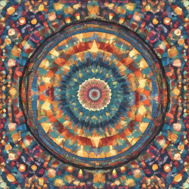 Image of a colorful kaleidoscope symbolizing the different sampling methods - simple random, systematic, stratified random, and representative.