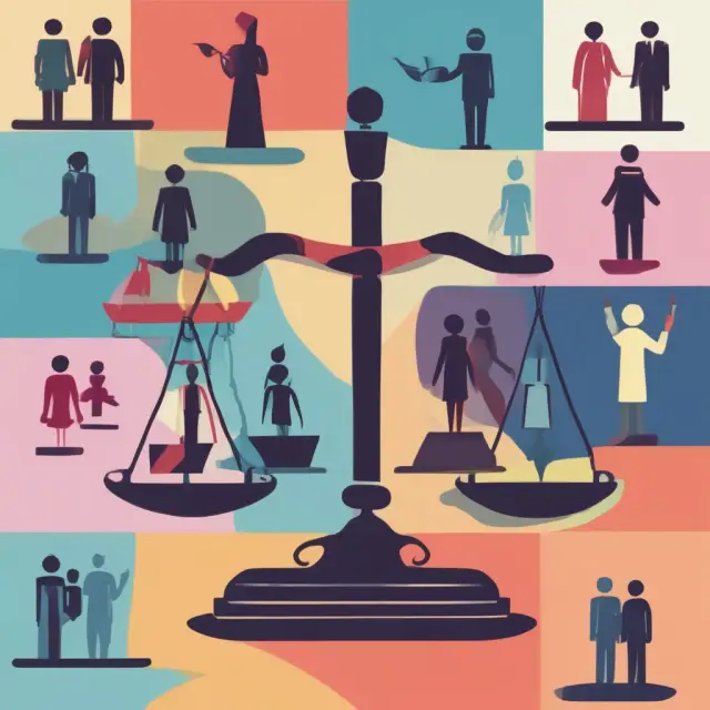 Scale with various demographic groups contributing to a balanced representative sample