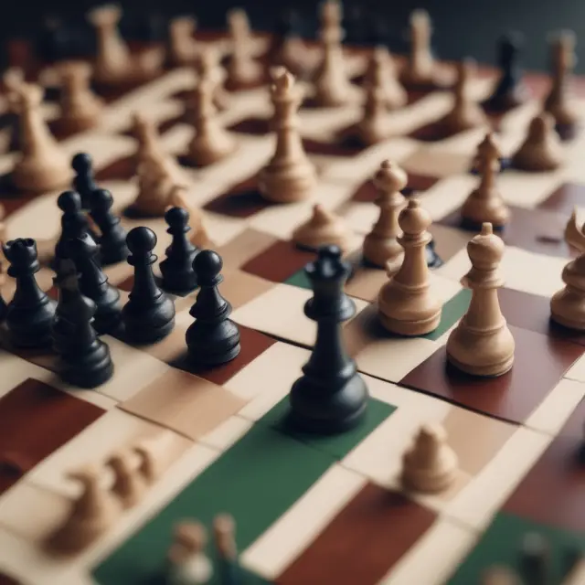 Two stylized chess pieces - RFQ and RFP - illustrating their differences in procurement processes.