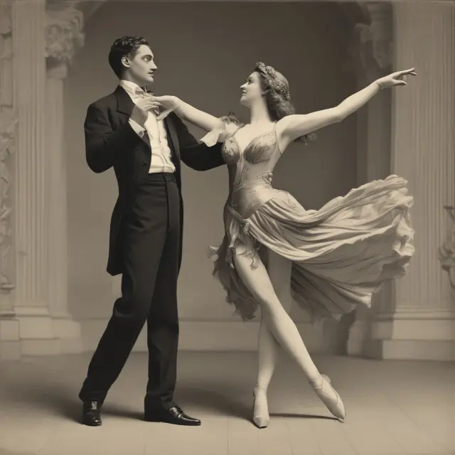 Two dancers representing Purchase Requisition (initiator) and Purchase Order (responder) in a harmonious procurement dance.