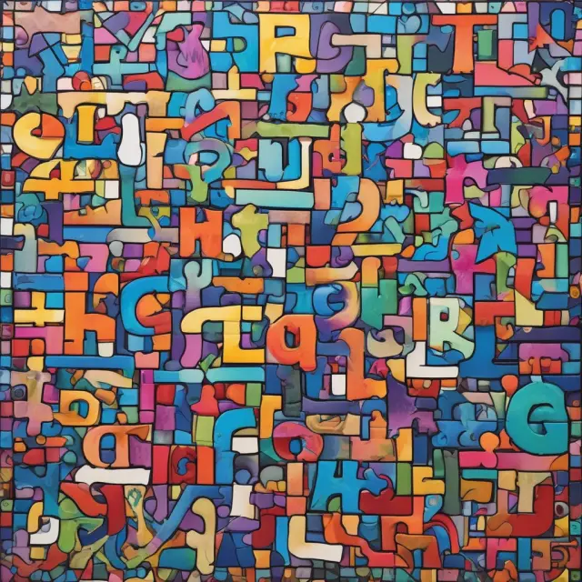 A colorful mosaic of interlinked puzzle pieces forming the words