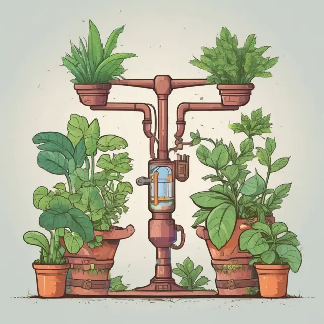 Garden tending to various ideas, symbolizing R&D