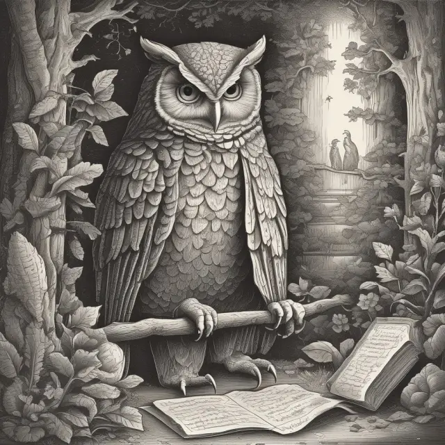 An owl wisely selecting various financial instruments, symbolizing investment strategies for growing and maintaining reserve funds