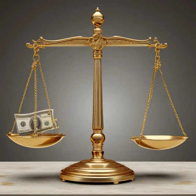 Golden pendulum representing Federal Reserve