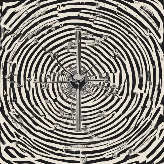 A resident alien navigates complex international tax maze with the help of a compass representing professional tax advice.