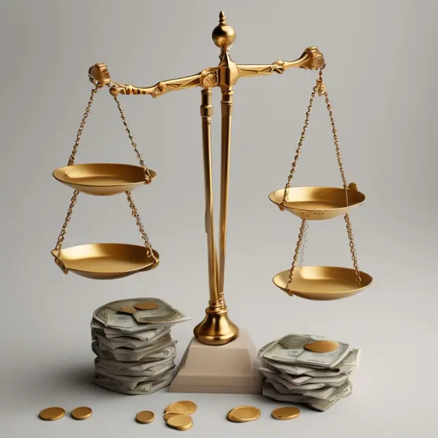 Golden scales balance dividends and CapEx investment, symbolizing a residual dividend policy