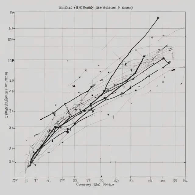 Visualization of a regression line with residual standard deviation illustrating model fit