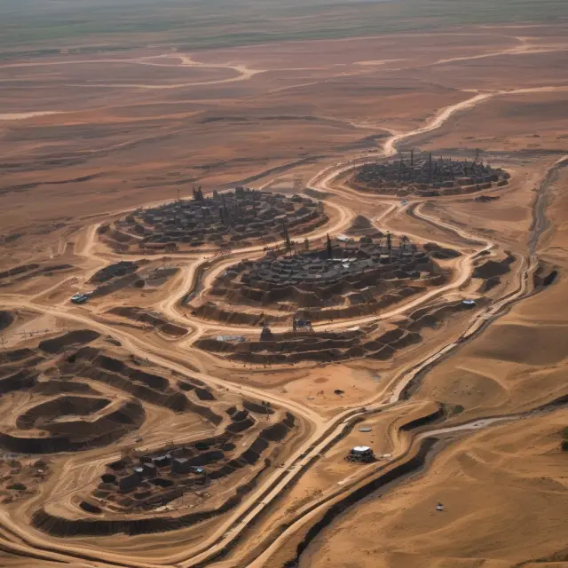 Golden mine symbolizing Angola