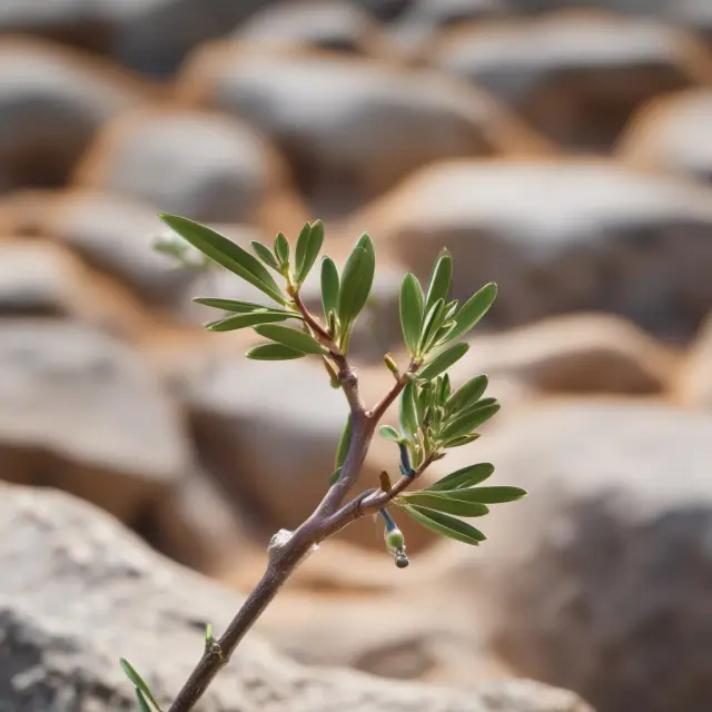 An olive branch emerges from a diamond mine to represent economic diversification and its power to mitigate the negative effects of the resource curse