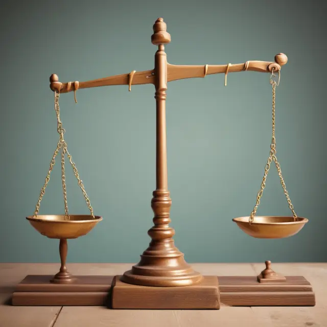 A balance beam with two sides: Innocent Mistakes (left) and Fraudulent Activity (right). A tiny innocent mistake pushes the scales slightly, while fraudulent activity drastically tips them.