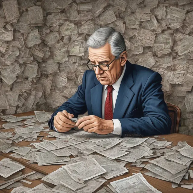 A thoughtful investor evaluating the complexities of a company