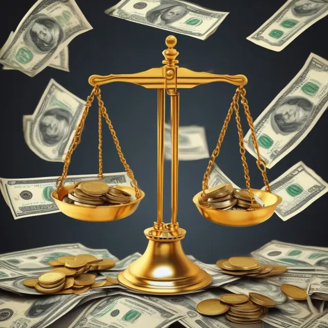 Golden scales balancing restricted cash for institutional investments