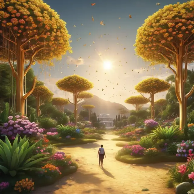 Google, Microsoft, and Amazon symbolically releasing Restricted Stock Units as gold seeds, nurturing growth in a blooming financial garden.