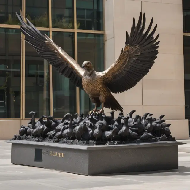 Statue of SEC releasing registered birds representing stocks, illustrating fair market trading under Rule 144