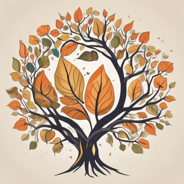 A gentle wind uproots old leaves representing change as employees transition through company restructuring.