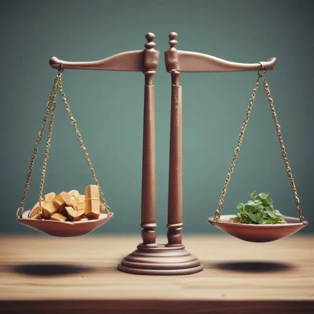 A balance with 