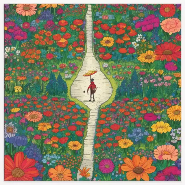 Vibrant garden symbolizing consumer spending, retail sales data nurturing growth