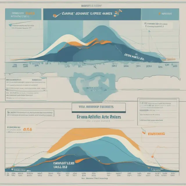 A visualization of retail sales from major economies (U.S., China, Germany, Japan, UK) represented as rivers merging into a single, global market sea