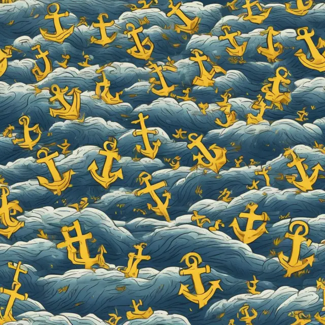 Golden anchors help secure essential talent amidst employees navigating turbulent waters, illustrating the role of retention bonuses in organizational change.