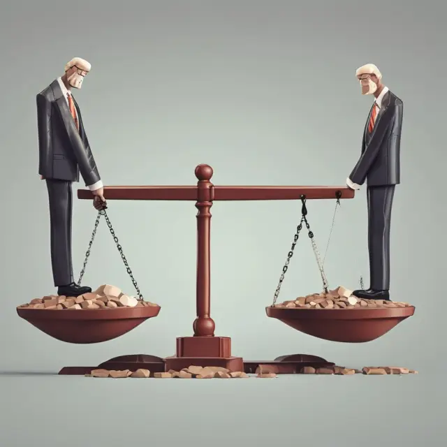 A seesaw with IRS scales representing the aggregate method and percentage method, illustrating the balance of tax calculation options for retention bonuses