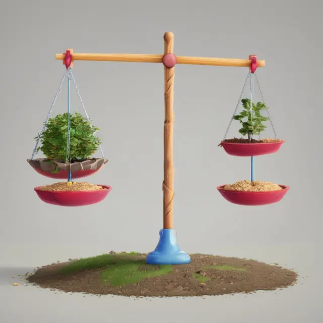 Two scales balance retention ratio and invested funds for comprehensive financial analysis