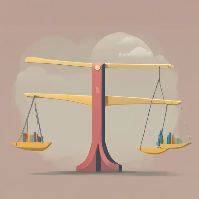 Seesaw representing financial metrics: Net Income & Retained Earnings (Retention Ratio)