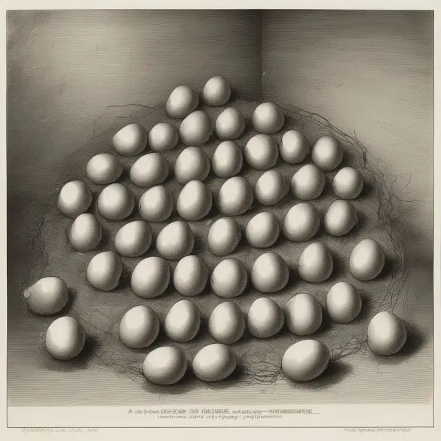 Golden eggs secured within a fortress, symbolizing retirement savings with penalties as protective walls