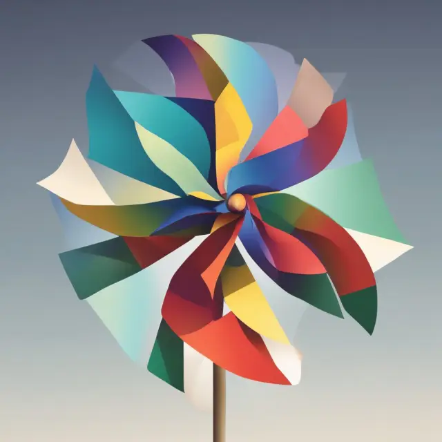 A large, spinning pinwheel symbolizes the ROACE ratio, representing profitability and efficiency in capital-intensive industries