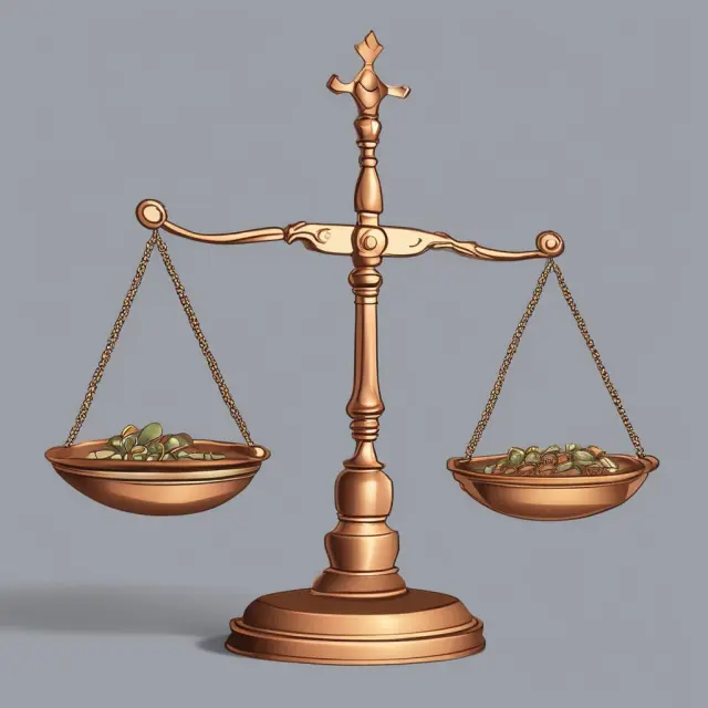 A balanced scale with 