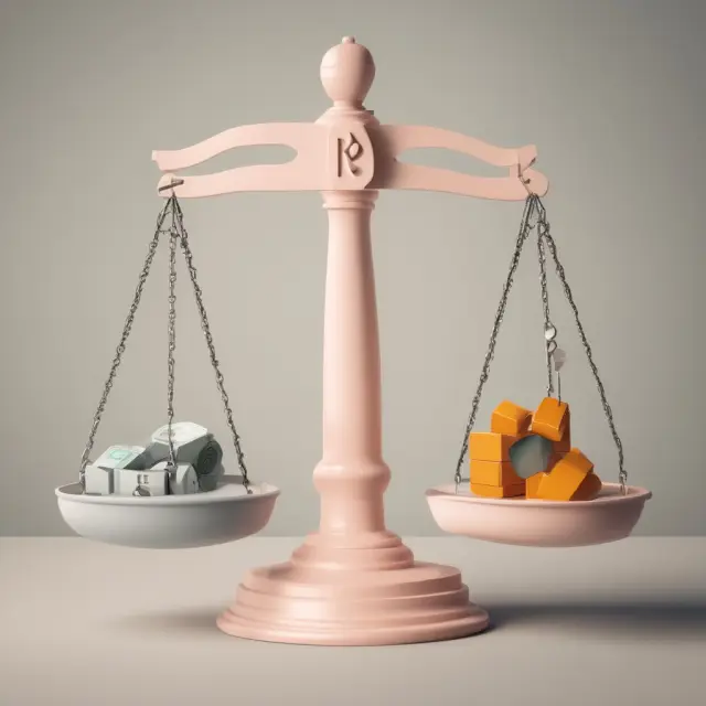 Two scales weighing capital efficiency through ROACE, highlighting disparities between industries