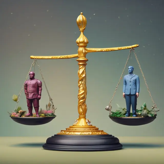 Three companies (Amazon, Microsoft, and Alphabet Inc.) shown on a balance scale, with their respective net incomes as raindrops and total assets as asset crowns