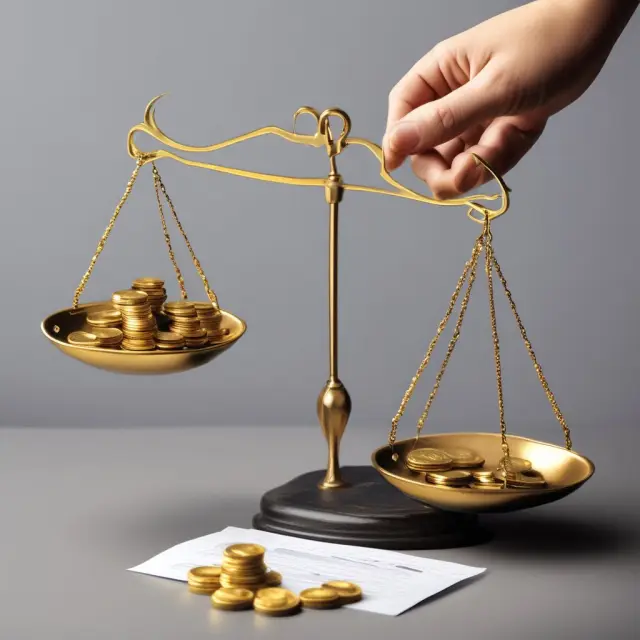 Image: Balance scale showing insufficient funds with a reaching hand, representing the FAQ section on returned payment fees