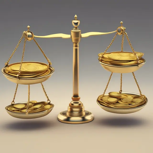 A golden scale with insufficient coins, representing the financial impact of returned payment fees.