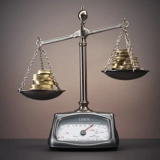 Scales comparing a company