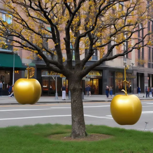 Golden apples representing Macy