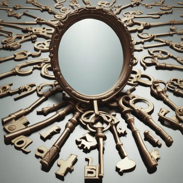 Mirror displaying various financial ratio symbols, excluding ROIC, emphasizing the importance of considering multiple metrics