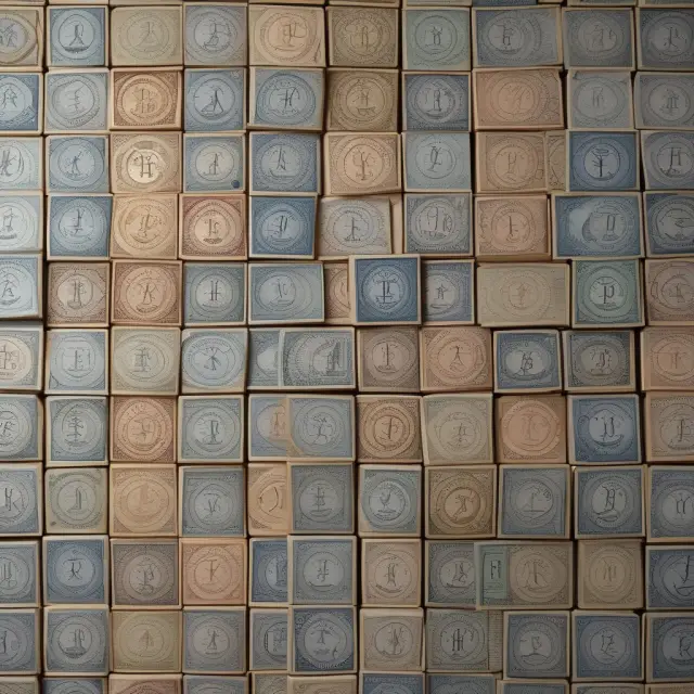 A static grid of interlocking currency blocks symbolizing fixed exchange rate systems and the potential for revaluations