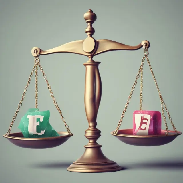 Golden scales with one pan depicting a weight of carrying value, while the other pan holds fair value. Both weights can be adjusted to maintain balance in financial reporting.