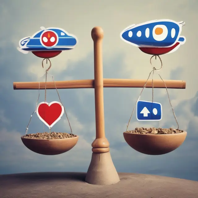 Airline logos balance on a seesaw as RASM data fluctuates beneath them