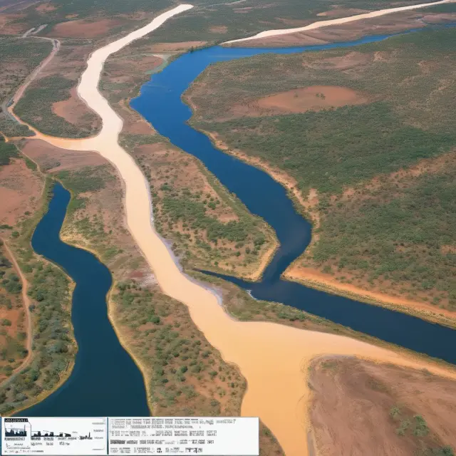 Fuel prices represented by a river