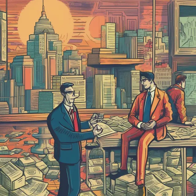 Institutional investors examining a flowing river of revenue, looking for potential investment opportunities in companies that can increase their financial performance and earnings