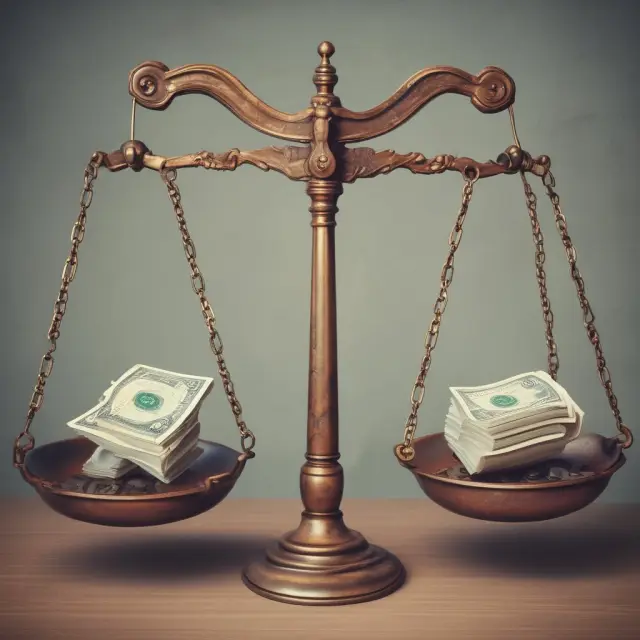 A double-headed scale with revenues flowing on one pan and accuracy on the other, emphasizing the importance of thorough due diligence to prevent revenue fraud or misstatements.