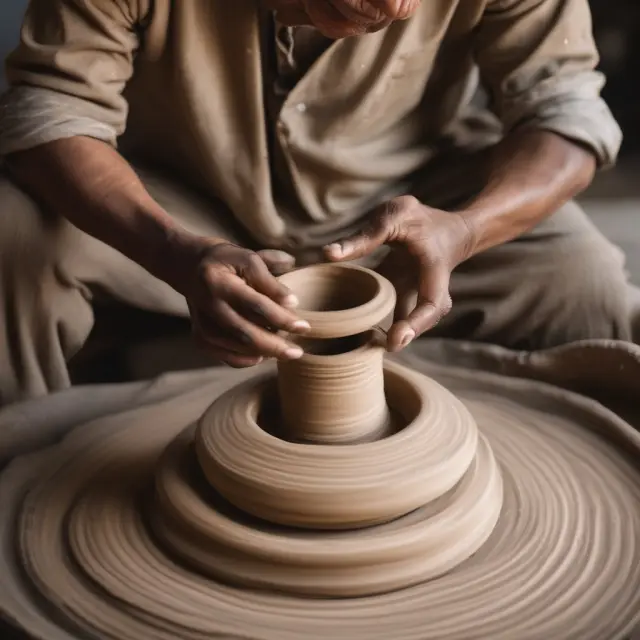 A skilled artisan shaping revenue bonds at a potter