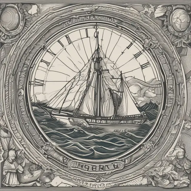 A compass with six pointed questions marks navigating a turbulent sea, symbolizing the frequently asked questions on understanding and overcoming revenue deficits