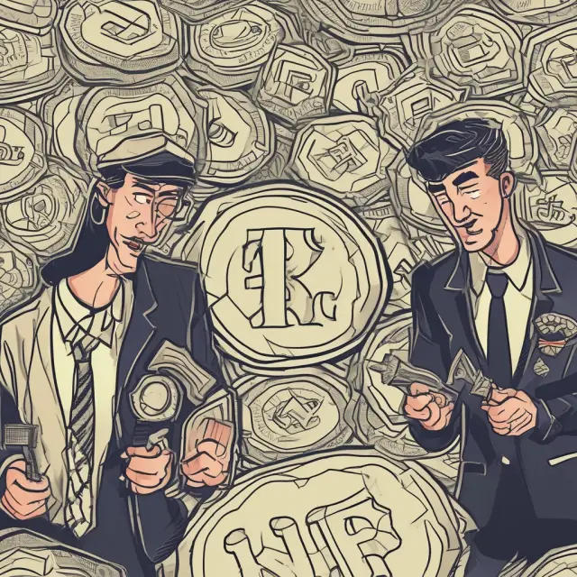 Illustration comparing the roles of revenue officers and revenue agents in tax collection and auditing. Revenue Officer collecting taxes (left) and Revenue Agent examining financial records (right).