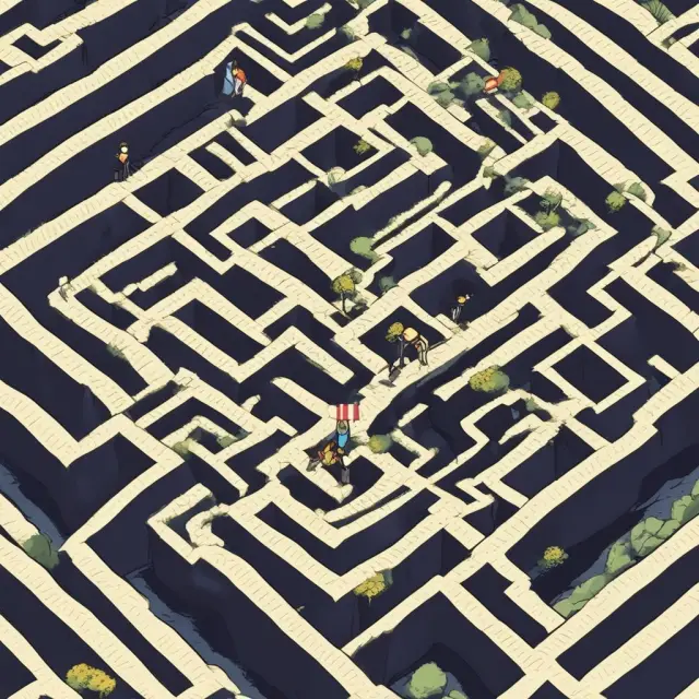 A revenue officer stands amidst a maze of tax documents, balancing legal constraints, asset seizures, and effective communication with taxpayers