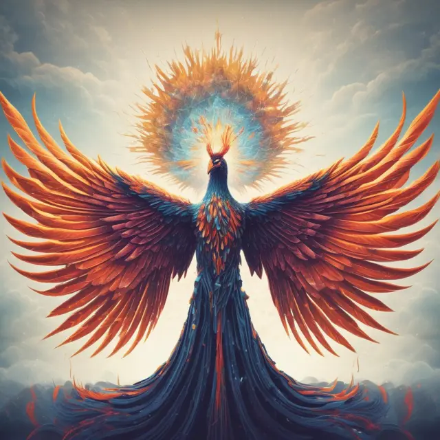 An image of a mythical Phoenix rising above a sea of data, illustrating the evolution of revenue officers into strategic Chief Revenue Officers