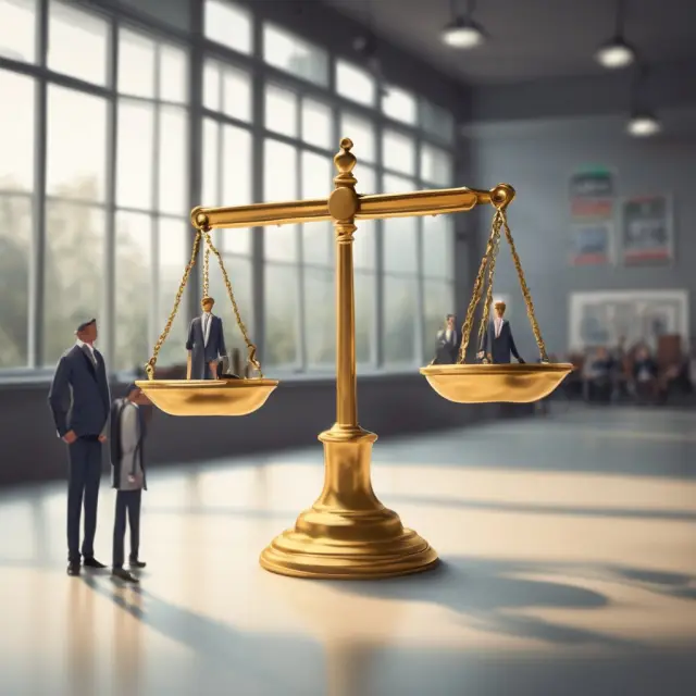 Golden scales represent RPE ratio, employees form the beam: visualizing labor productivity