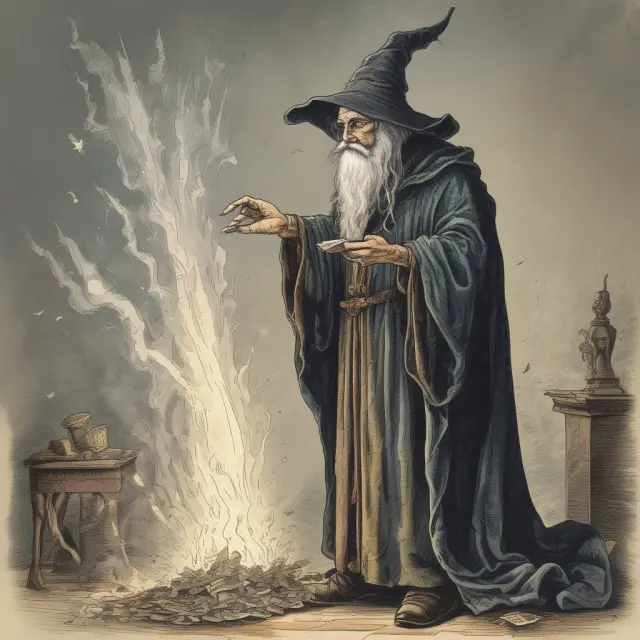 Wizard casting a magical spell over contractual obligations to reveal revenue under Accounting Standards Codification (ASC) 606