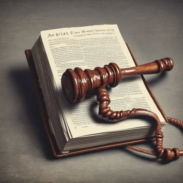 Gavel in motion over open books symbolizing reverse auctions for government contracts. Encapsulating the idea of competition and savings in government procurement processes.